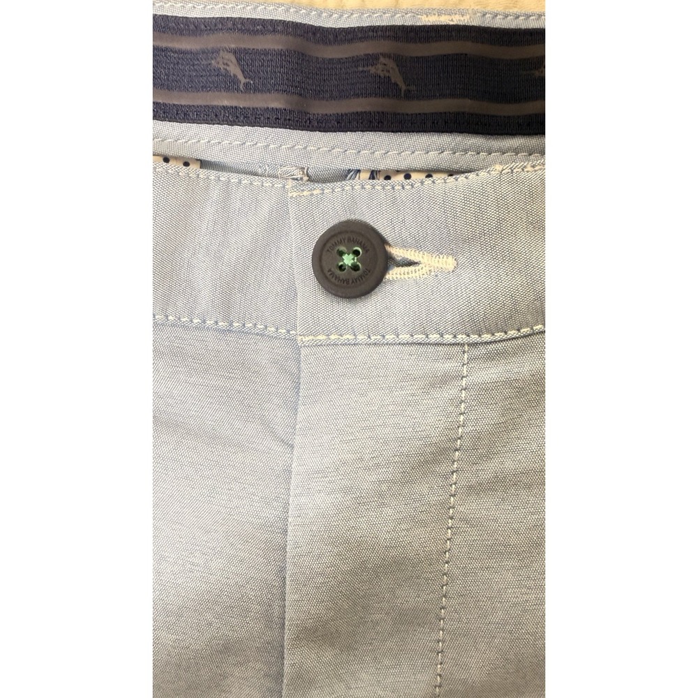Excellent Tommy Bahama Men's Solid Lt. Blue Golf Shorts Size 30 Hawaian Style - Picture 5 of 16